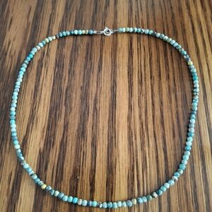 Necklace Hubei Turquoise Natural Tiny Beads 16" long 3mm